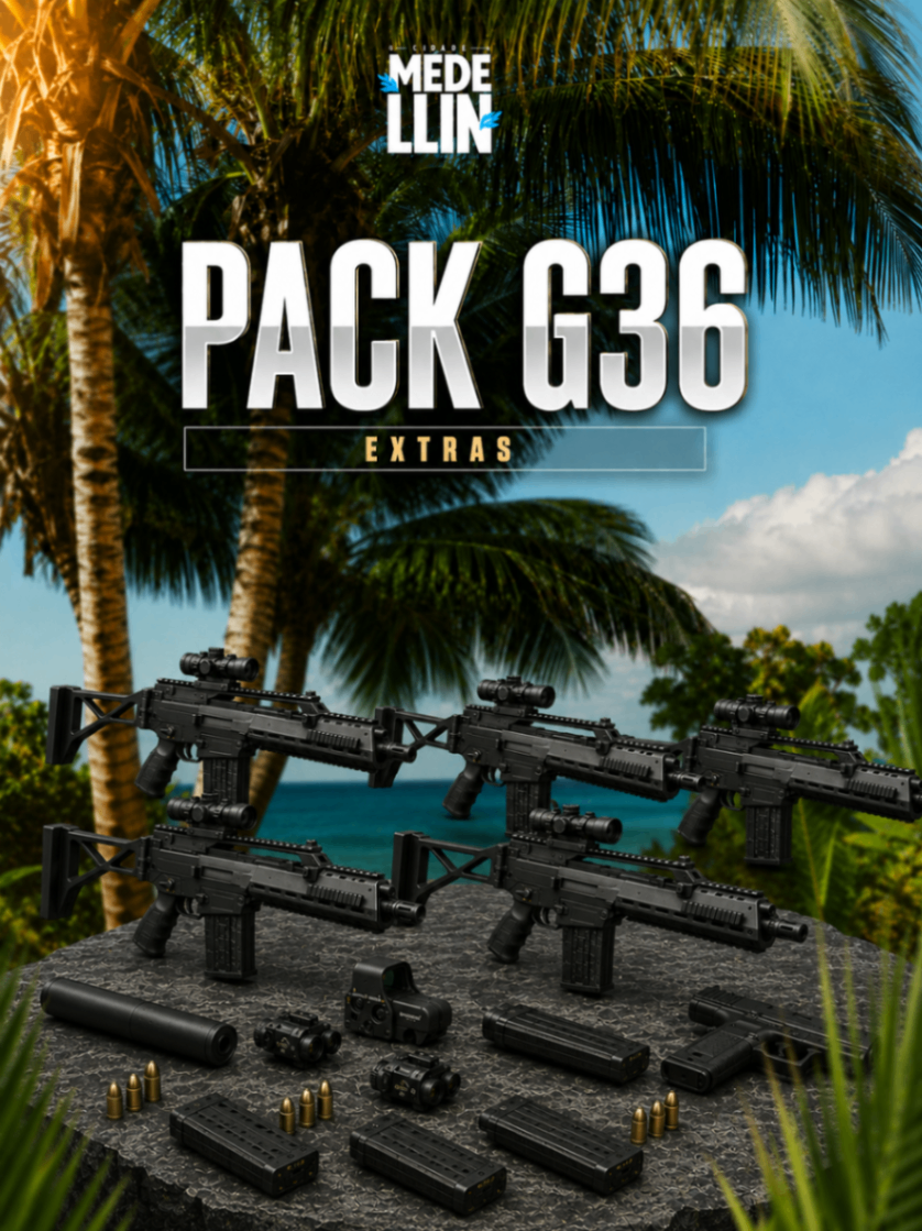 5 G36 + 250 MUNIÇÕES